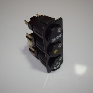 INTERRUPTOR PULSANTE DOBLE 28.5x77.5mm black